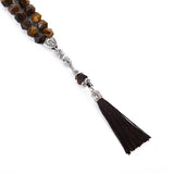 Tiger Eye Stone Tassel Pendant Islamic Rosary Muslim Tasbih Teebin