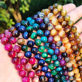 Tiger Eye Round Loose Gems 15'' 6/8/10mm