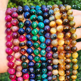 Tiger Eye Round Loose Gems 15'' 6/8/10mm