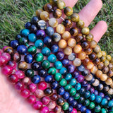 Tiger Eye Round Loose Gems 15'' 6/8/10mm