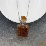 Amethyst/Citrine Druzy Perfume Bottle Pendant