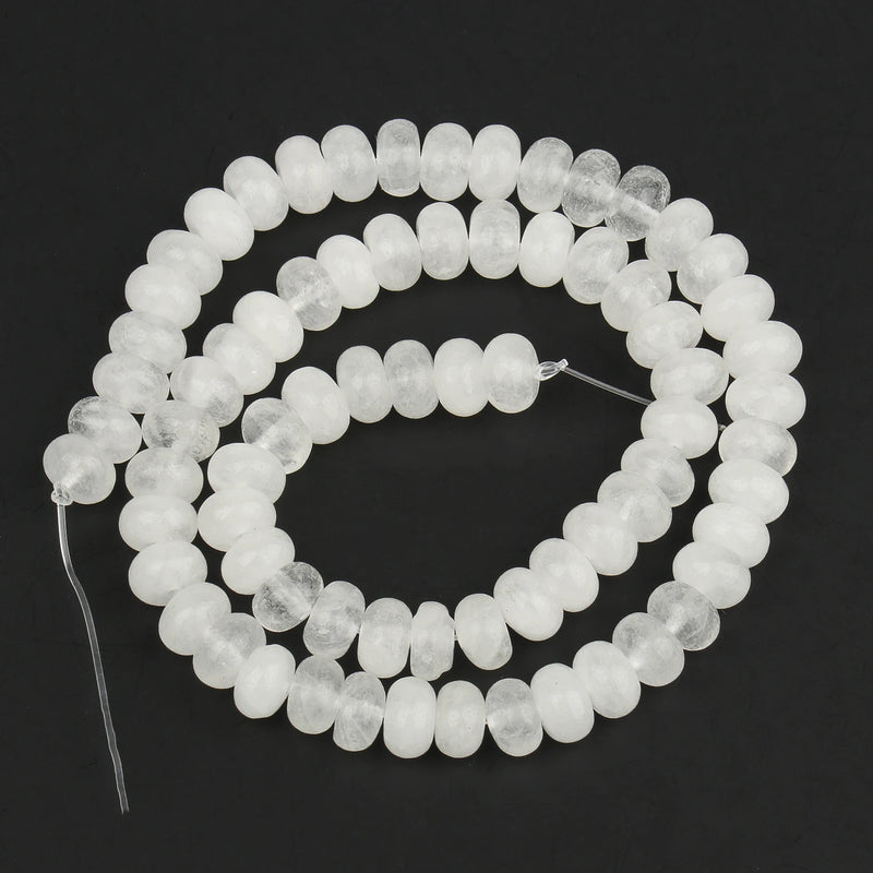 Angelite Jades Chakra Beads for DIY Healing Bracelets 5x8mm