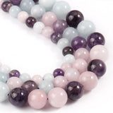 Natural Stones Round Stone Beads for DIY Jewelry Making 15''