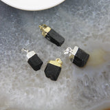 Tourmaline Pendant Reiki Quartz Necklace DIY Jewelry Earring Making