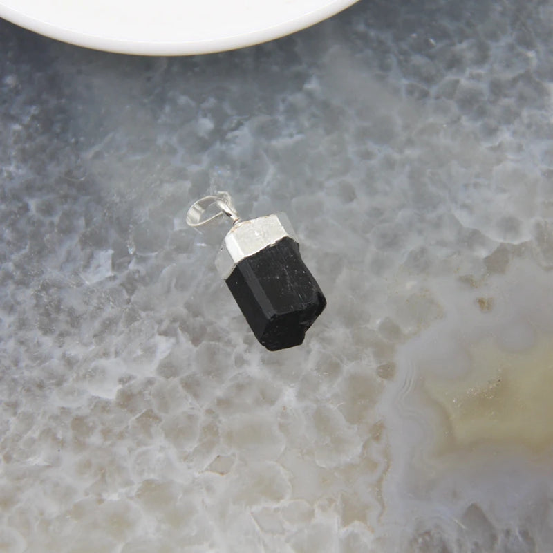 Tourmaline Pendant Reiki Quartz Necklace DIY Jewelry Earring Making