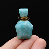 Amazonite Perfume Bottle Pendants for Jewelry Making