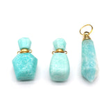 Amazonite Perfume Bottle Pendants for Jewelry Making