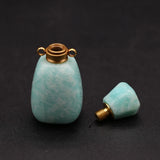 Amazonite Perfume Bottle Pendants for Jewelry Making