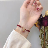 Cherry Strawberry Quartz Crystal Bracelet for Women YBR686