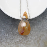 Faceted Quartz Agates Perfume Bottle Pendant Necklace