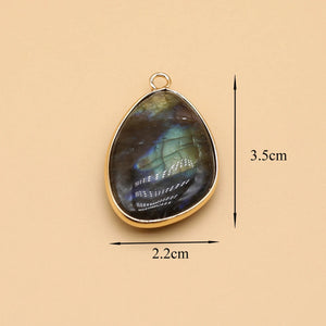 Labradorite Pendants Gemstone Charms for Jewelry Making