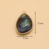 Labradorite Pendants Gemstone Charms for Jewelry Making