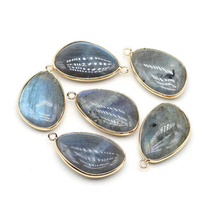 Labradorite Pendants Gemstone Charms for Jewelry Making