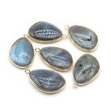 Labradorite Pendants Gemstone Charms for Jewelry Making