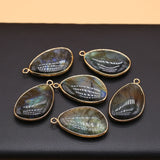 Labradorite Pendants Gemstone Charms for Jewelry Making