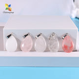 Natural Stones Neck Pendants 30Pcs 16mm Necklace For Jewelry