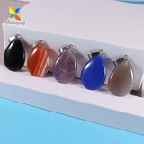 Natural Stones Neck Pendants 30Pcs 16mm Necklace For Jewelry