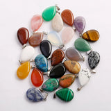 Natural Stones Neck Pendants 30Pcs 16mm Necklace For Jewelry