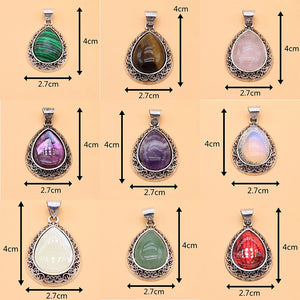 Water Drop Shape Gemstone Charms for Jewelry Making