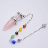 Natural Stones Pendulum Wishing Bottle Bullet Shaped Pendant