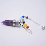 Natural Stones Pendulum Wishing Bottle Bullet Shaped Pendant