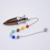 Natural Stones Pendulum Wishing Bottle Bullet Shaped Pendant