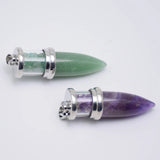 Natural Stones Pendulum Wishing Bottle Bullet Shaped Pendant
