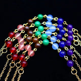 7 Chakra Stone Pendulum Dowsing Divination Reiki Chain Jewelry