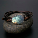 Labradorite Rope Wrap Bracelet Boho Friendship Bracelet
