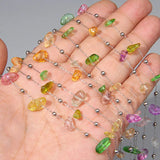 Natural Stones Stainless Steel Bead Necklaces DIY