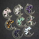 Tree of Life Pendant Silver Wire Wrap 7 Chakras Crystal Healing