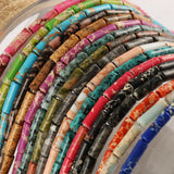 Natural Stones Tube Bead Howlite Jaspers Quartz Loose Cylinder Beads