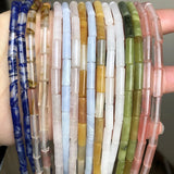 Natural Stones Tube Bead Howlite Jaspers Quartz Loose Cylinder Beads