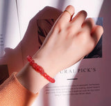 Strawberry Crystal Pixiu Bead Bracelet Lucky Amulet