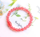 Strawberry Crystal Pixiu Bead Bracelet Lucky Amulet