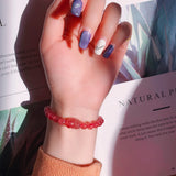 Strawberry Crystal Pixiu Bead Bracelet Lucky Amulet