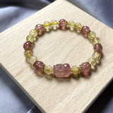 Strawberry Crystal Pixiu Bracelet for HealthWealth