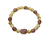 Strawberry Crystal Pixiu Bracelet for HealthWealth