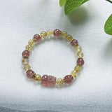 Strawberry Crystal Pixiu Bracelet for HealthWealth
