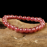 Sweet Strawberry Crystal Beads Bracelet - Romantic Fine Jewelry Gift