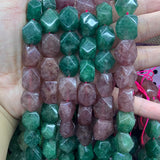 Strawberry Quartz Beads 15'' Faceted Irregular DIY Loose Beads
