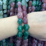 Strawberry Quartz Beads 15'' Faceted Irregular DIY Loose Beads