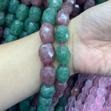 Strawberry Quartz Beads 15'' Faceted Irregular DIY Beads Jewelry Making