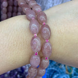 Strawberry Quartz Beads 15'' Oval Olive Loose Beads for DIY Jewelry Making