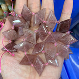 Natural Strawberry Quartz Beads 15'' Square DIY Loose Beads Jewelry Making