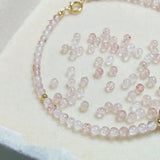 Strawberry Quartz Beads Bracelet Shell Stars Charm Jewelry