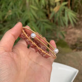 Strawberry Quartz Crystal Bracelet Bangle Lucky Charm Jewelry