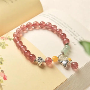 925 Silver Heart Blessing Bag Charms Bracelet