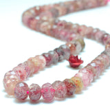 Strawberry Quartz Faceted Rondelle Loose Beads Gemstone Semi Precious Stone