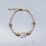 Strawberry Quartz Labradorite Bracelet Friendship Bangle